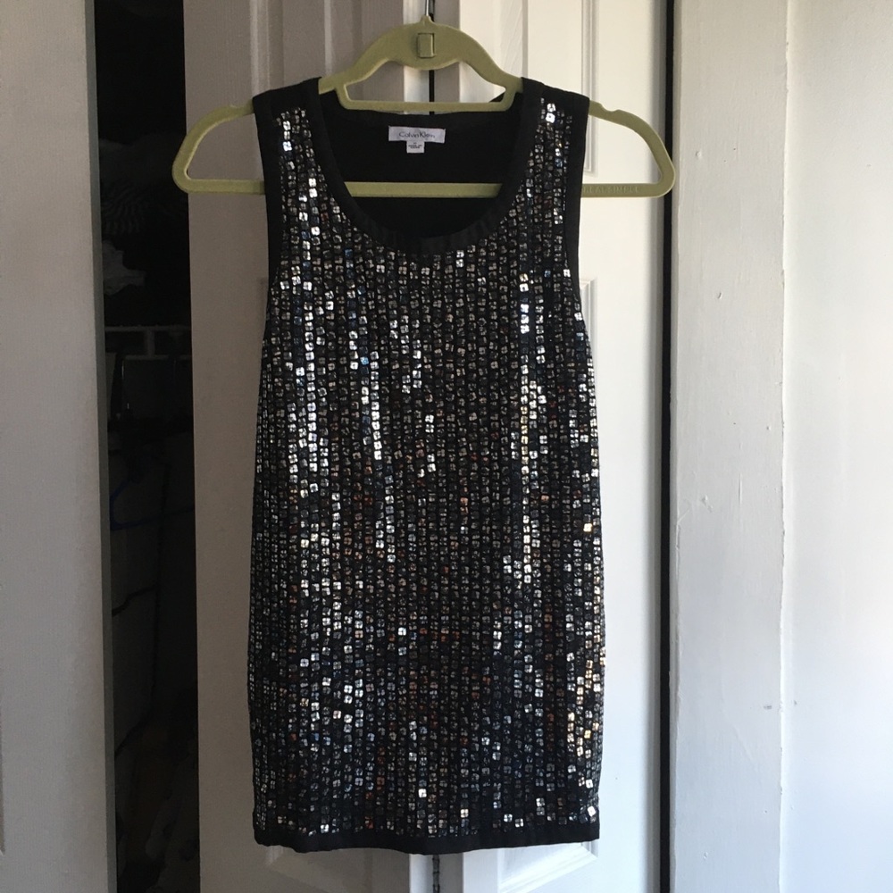 Calvin Klein sequined tank